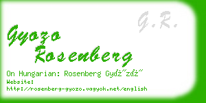 gyozo rosenberg business card